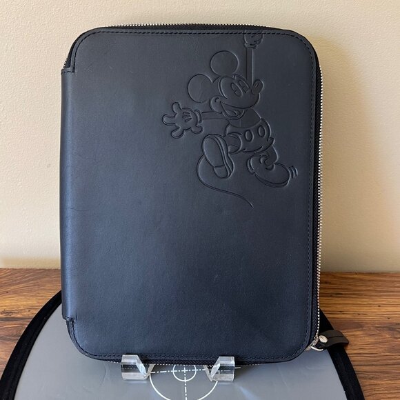 Shinola X Disney Leather Tech Portfolio tablet case NWOT ipad folio - Picture 1 of 8